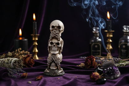 Mystic Trio Skull - Sorceress Sanctuary Gray