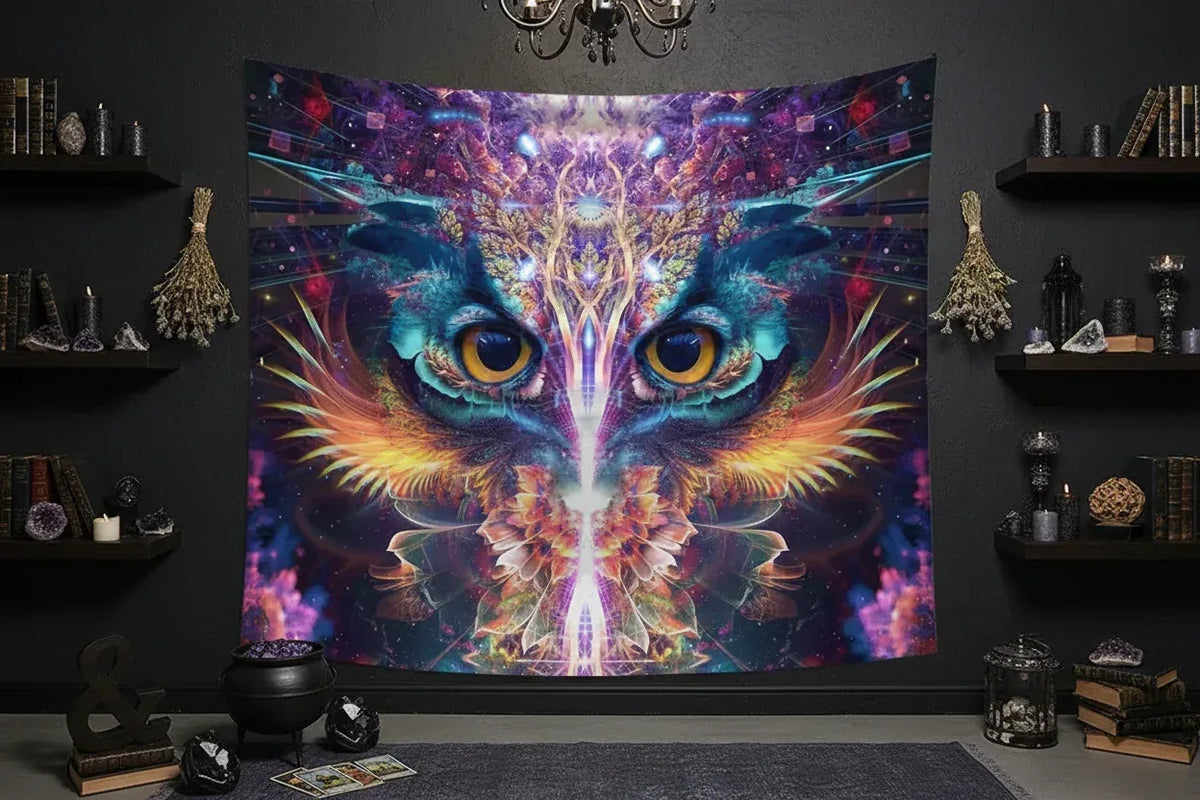 Mystical Eagle Eye Tapestry