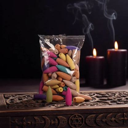 Mystical Incense Cones - Sorceress Sanctuary Mix 20-grain (small)-Mixed 100 Granules (small)-Mix 60 grain (small grain)-Mixed 100 Granules (Lengthen Conical)-Mix 10 Pack (small)