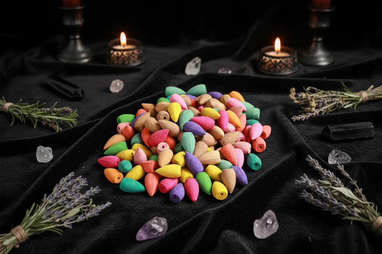 Mystical Incense Cones - Sorceress Sanctuary Mix 20-grain (small)-Mixed 100 Granules (small)-Mix 60 grain (small grain)-Mixed 100 Granules (Lengthen Conical)-Mix 10 Pack (small)