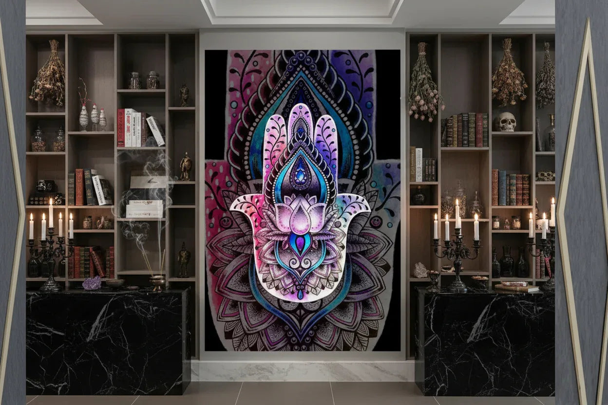 Mystical Palm Tapestry - Sorceress Sanctuary With frame-Without frame