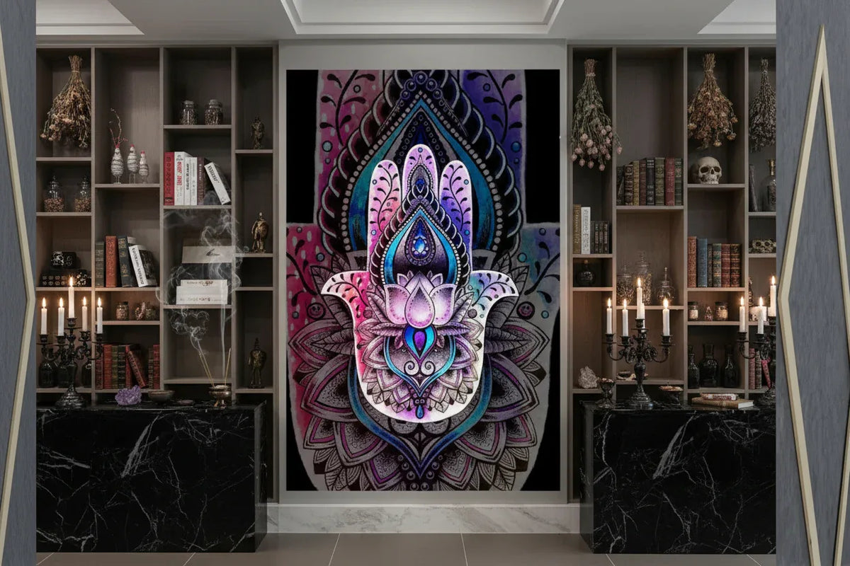 Mystical Palm Tapestry - Sorceress Sanctuary With frame-Without frame