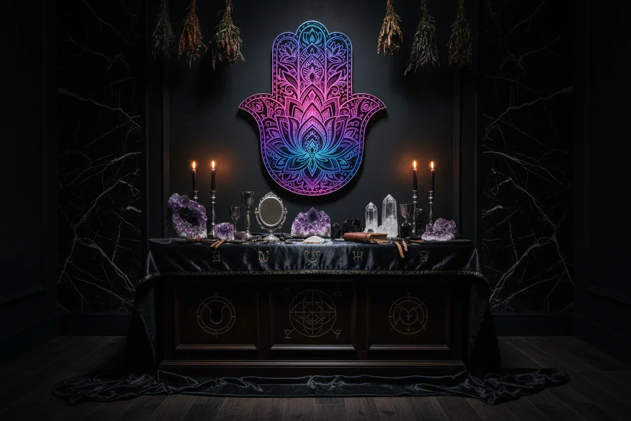 Mystical Palm Tapestry - Sorceress Sanctuary With frame-Without frame