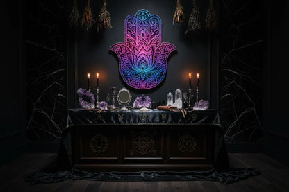 Mystical Palm Tapestry - Sorceress Sanctuary With frame-Without frame