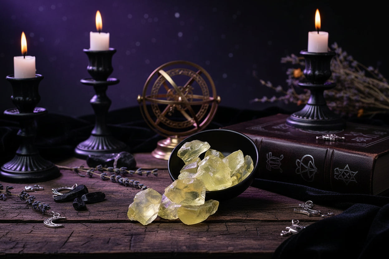 Natural Raw Gemstones - Sorceress Sanctuary Adenium Obesum-Aventurine-Citrine-Deep Amethyst-Fluorite