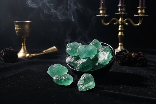 Natural Raw Gemstones - Sorceress Sanctuary Adenium Obesum-Aventurine-Citrine-Deep Amethyst-Fluorite