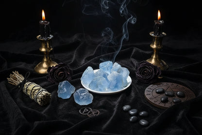Natural Raw Gemstones - Sorceress Sanctuary Adenium Obesum-Aventurine-Citrine-Deep Amethyst-Fluorite