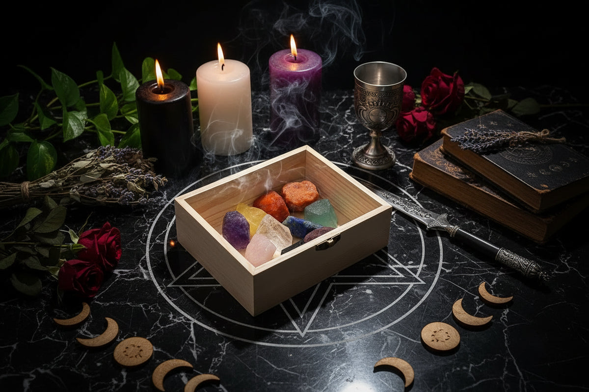 Natural Raw Gemstones - Sorceress Sanctuary Adenium Obesum-Aventurine-Citrine-Deep Amethyst-Fluorite