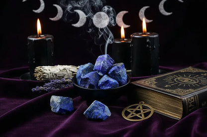 Natural Raw Gemstones - Sorceress Sanctuary Adenium Obesum-Aventurine-Citrine-Deep Amethyst-Fluorite