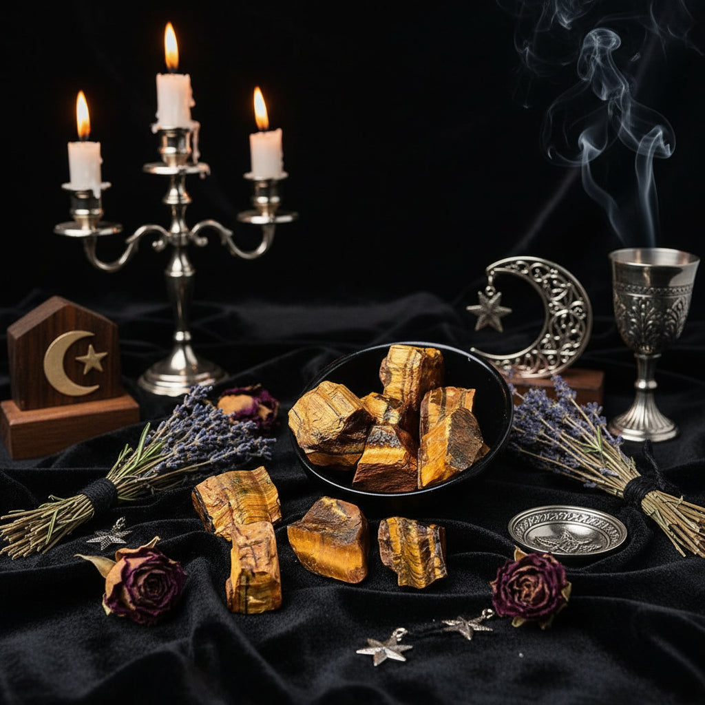 Natural Raw Gemstones - Sorceress Sanctuary Adenium Obesum-Aventurine-Citrine-Deep Amethyst-Fluorite