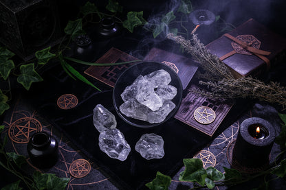 Natural Raw Gemstones - Sorceress Sanctuary Adenium Obesum-Aventurine-Citrine-Deep Amethyst-Fluorite