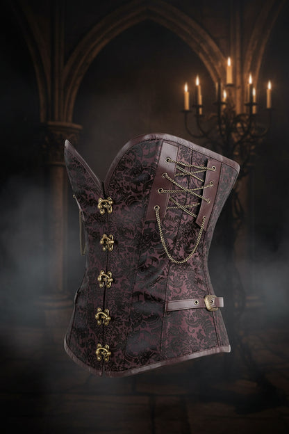 Gothic Corset Dress with High-End Metallic Details Sorceress Sanctuary