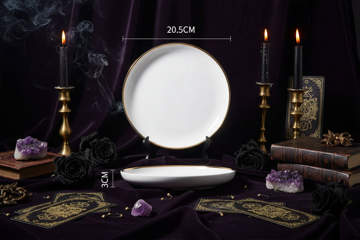 Nordic Dinnerware Set - Sorceress Sanctuary Rice Bowl - Black -4.5-Rice bowl - White -4.5-Platter - White -8-Platter - White -10-Platter - Black -8