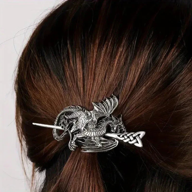 Nordic Dragon Hairpin - Sorceress Sanctuary Silver / Default-Bronze / Default