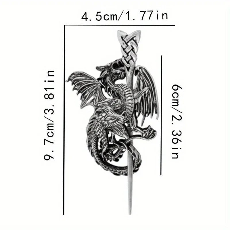 Nordic Dragon Hairpin - Sorceress Sanctuary Silver / Default-Bronze / Default