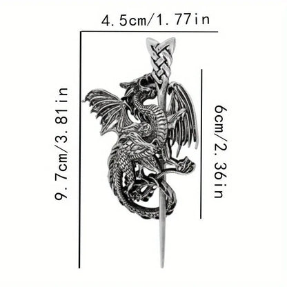 Nordic Dragon Hairpin - Sorceress Sanctuary Silver / Default-Bronze / Default