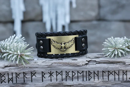 Nordic Eagle Bracelet - Sorceress Sanctuary Ancient Bronze-Ancient Red Copper-Ancient Silver