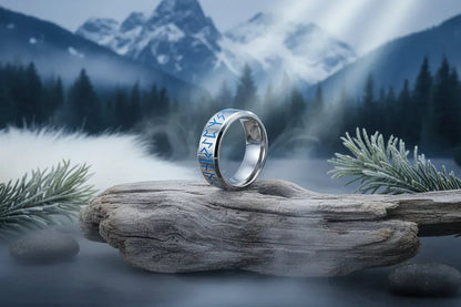 Nordic Glowing Ring - Sorceress Sanctuary Steel / 7-Steel / 8-Steel / 9-Steel / 10-Steel / 11