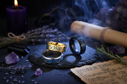 Nordic Glowing Ring - Sorceress Sanctuary Steel / 7-Steel / 8-Steel / 9-Steel / 10-Steel / 11
