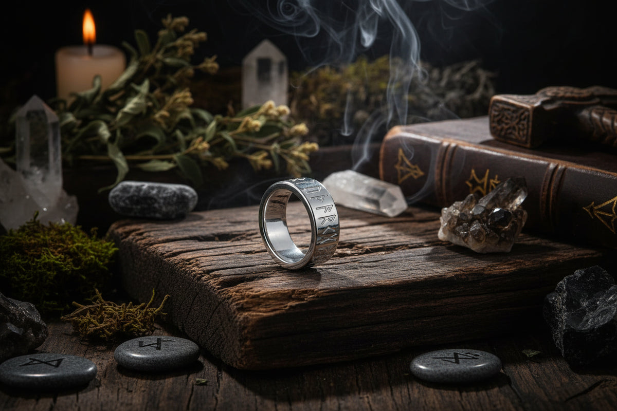 Nordic Retro Ring - Sorceress Sanctuary 6mm Silver / No7-6mm Silver / No8-6mm Silver / No9-6mm Silver / No10-6mm Silver / No11