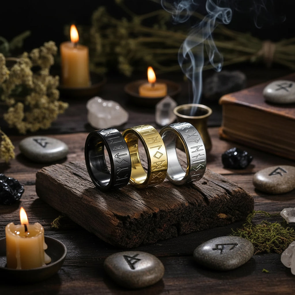 Nordic Retro Ring - Sorceress Sanctuary 6mm Silver / No7-6mm Silver / No8-6mm Silver / No9-6mm Silver / No10-6mm Silver / No11