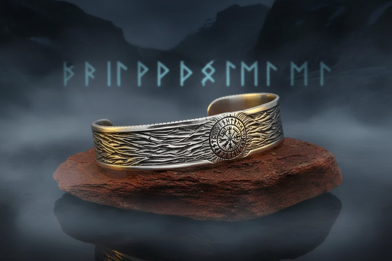 Nordic Rune Bracelet - Sorceress Sanctuary Ancient Silver