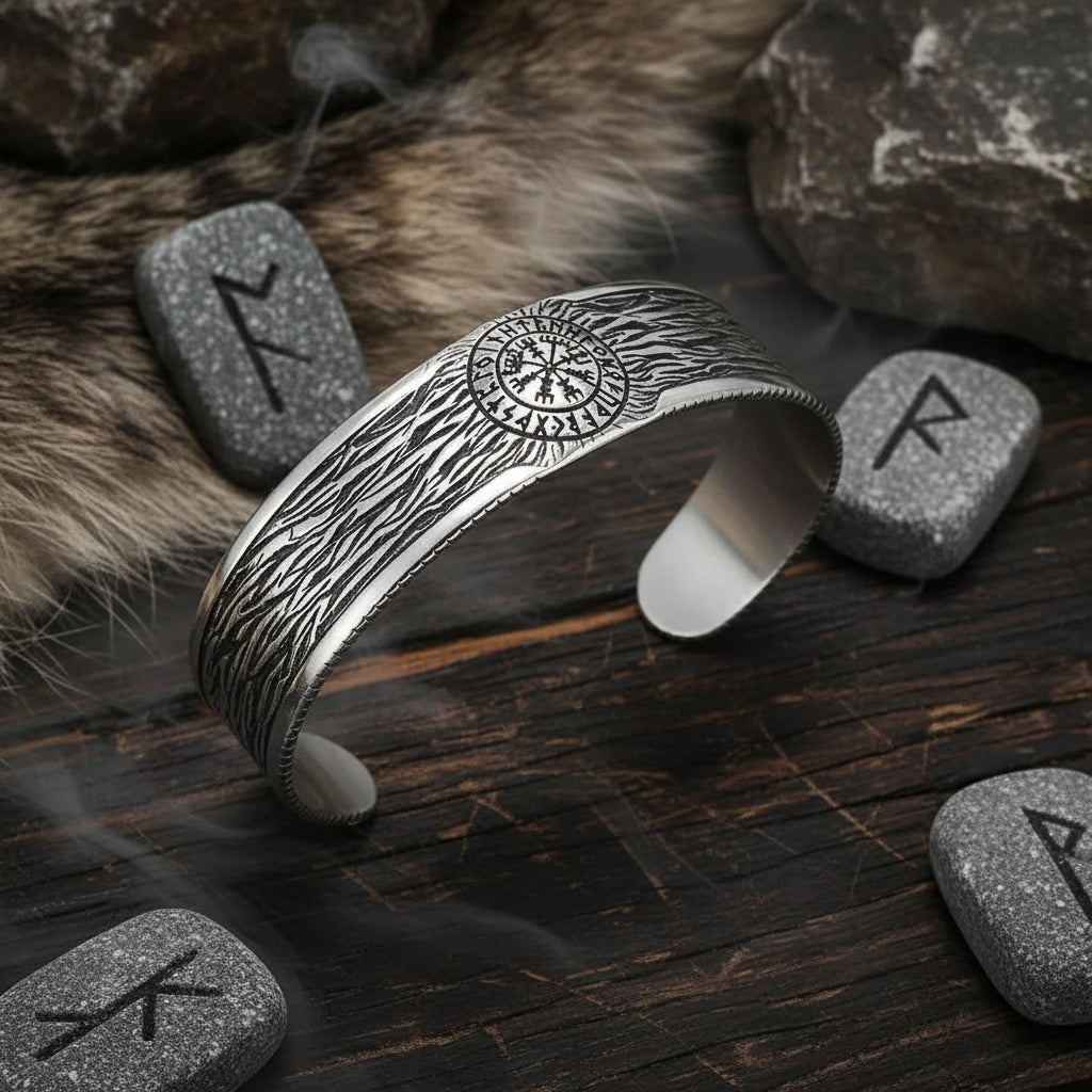 Nordic Rune Bracelet - Sorceress Sanctuary Ancient Silver