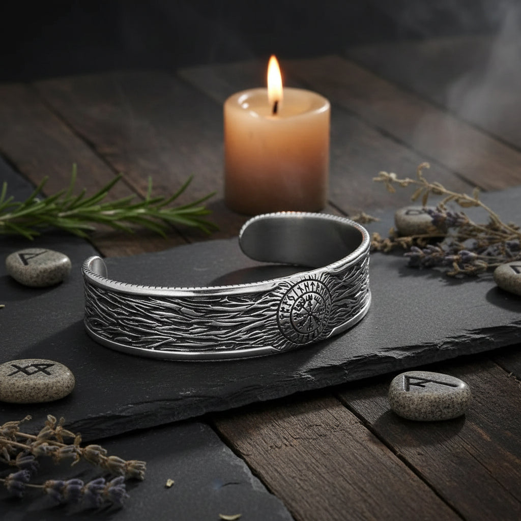 Nordic Rune Bracelet - Sorceress Sanctuary Ancient Silver