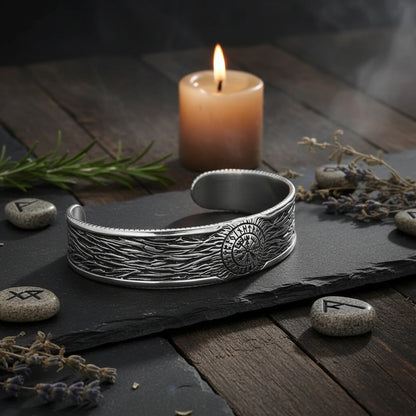 Nordic Rune Bracelet - Sorceress Sanctuary Ancient Silver