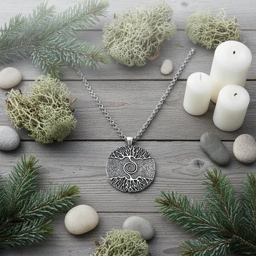 Nordic Tree Necklace - Sorceress Sanctuary Skin gold-Gold-Skin siver-Silver