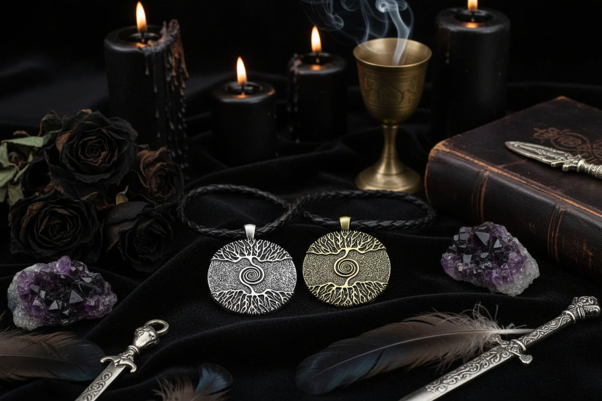 Nordic Tree Necklace - Sorceress Sanctuary Skin gold-Gold-Skin siver-Silver
