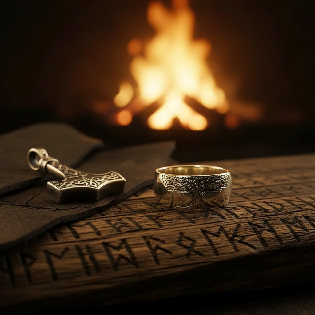 Nordic Tree Ring - Sorceress Sanctuary Ancient Gold / 5-Ancient Gold / 6-Ancient Gold / 7-Ancient Gold / 8-Ancient Gold / 9