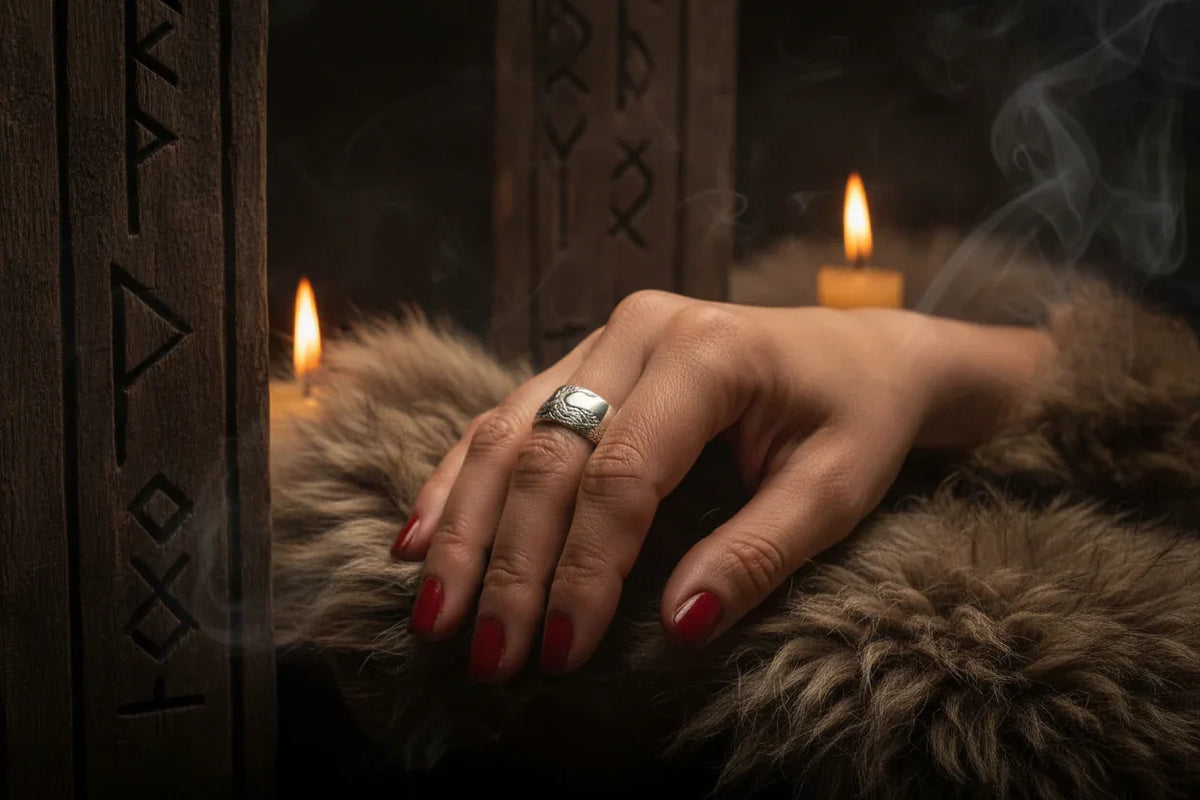 Nordic Tree Ring - Sorceress Sanctuary Ancient Gold / 5-Ancient Gold / 6-Ancient Gold / 7-Ancient Gold / 8-Ancient Gold / 9