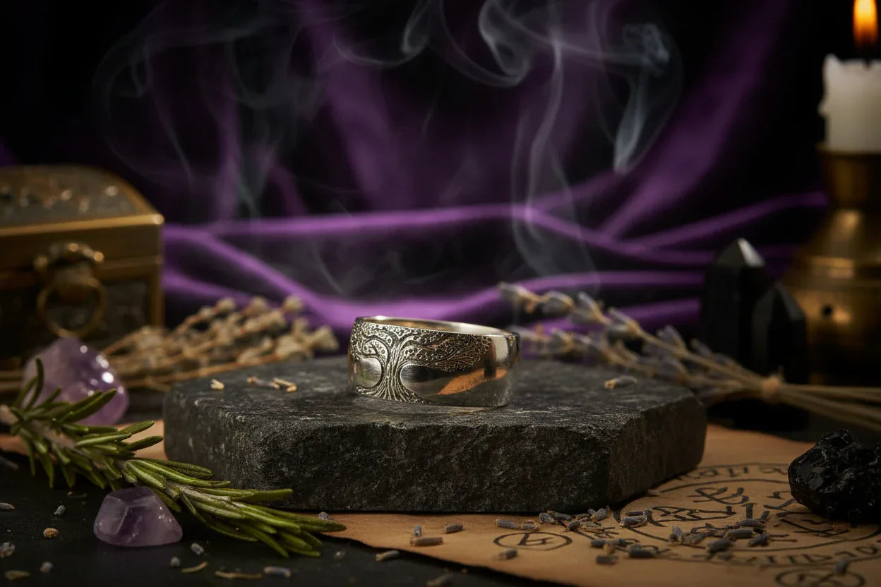 Nordic Tree Ring - Sorceress Sanctuary Ancient Gold / 5-Ancient Gold / 6-Ancient Gold / 7-Ancient Gold / 8-Ancient Gold / 9