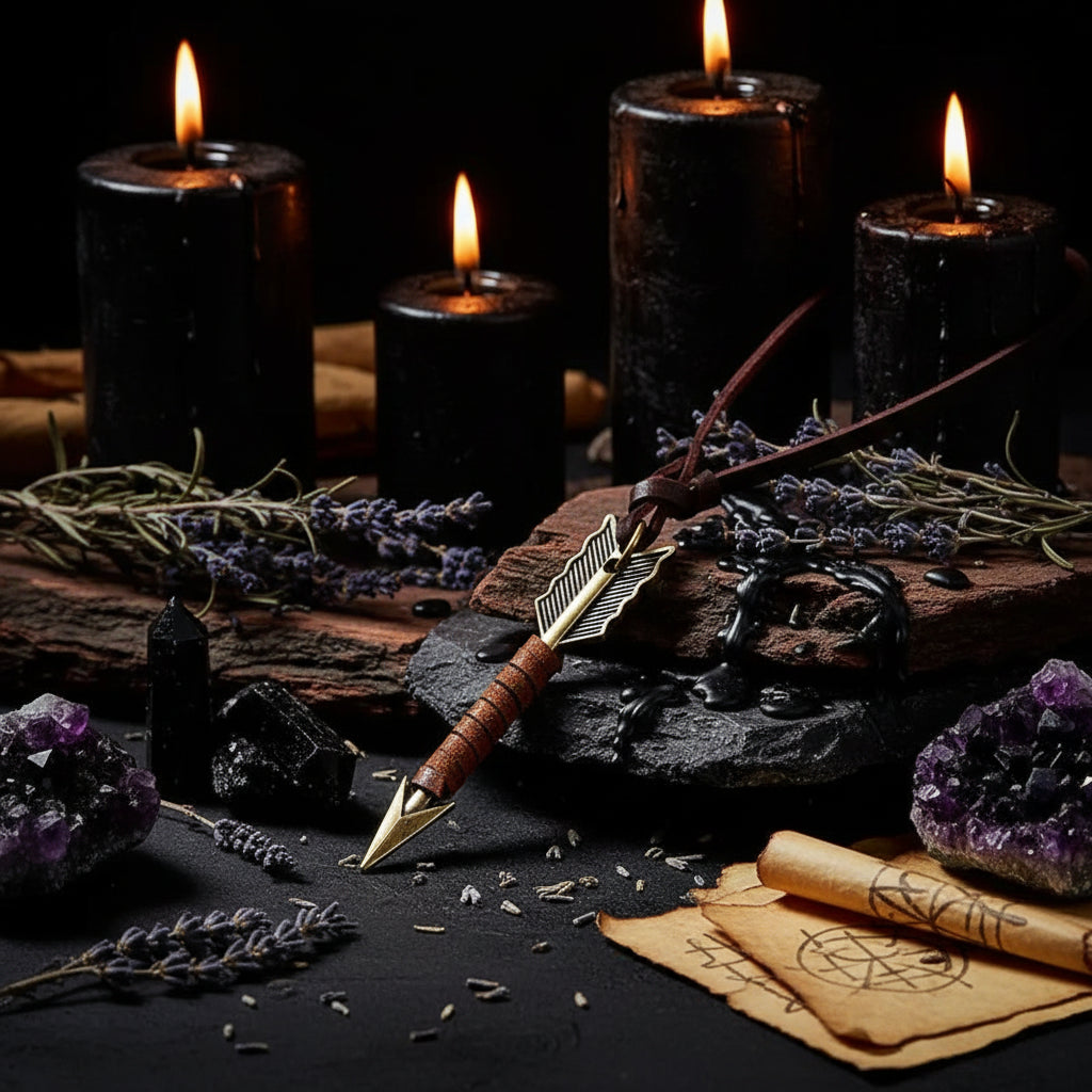 Norse Arrow Necklace - Sorceress Sanctuary Brown