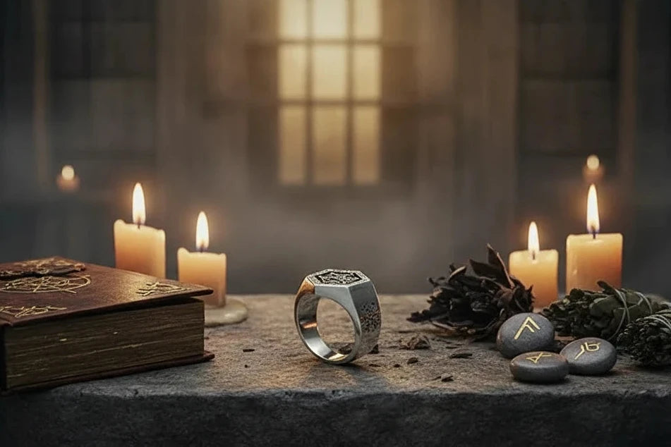 Norse Ring - Sorceress Sanctuary Silver / Number 5-Silver / Number 11-Silver / Number 8-Silver / Number 7-Silver / Number 6