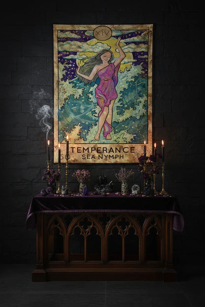 Nymph Tarot Tapestry - Sorceress Sanctuary A / 150x130cm-A / 150x200cm