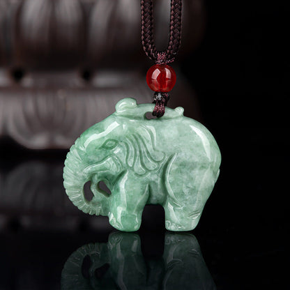 Jade Elephant Wisedom Necklace Sorceress Sanctuary