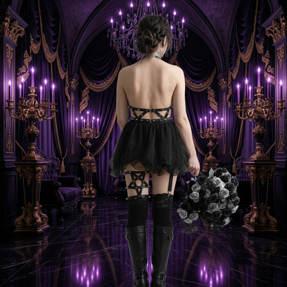 Spiked Pentagram Thigh Harness