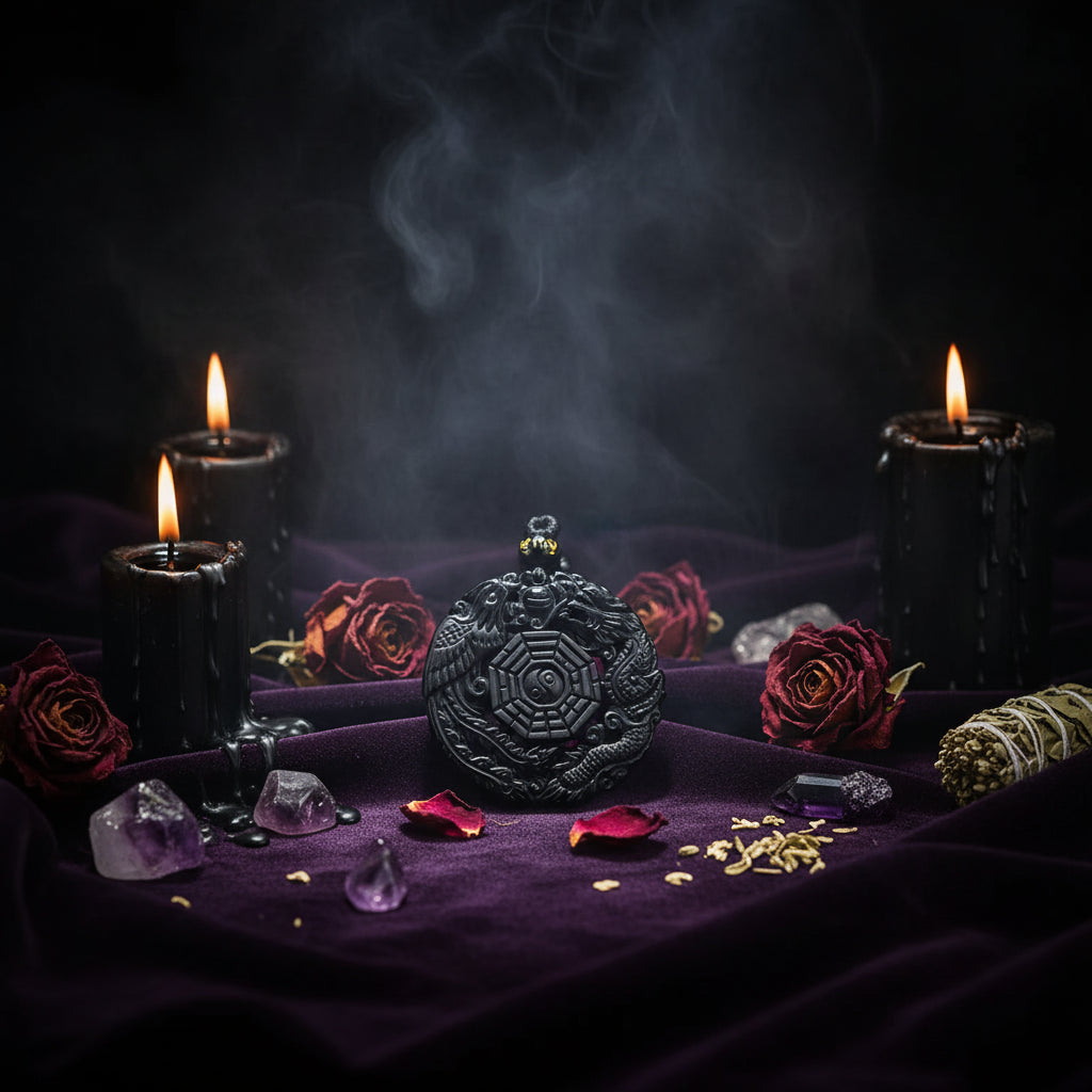 Obsidian Ba Gua Pendant - Sorceress Sanctuary default