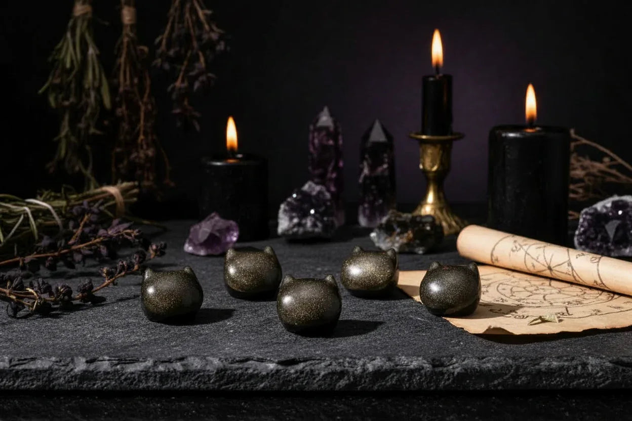 Obsidian Cat - Sorceress Sanctuary Black / 14mm*14mm