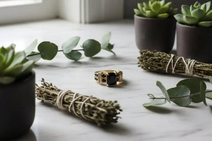 Obsidian Protection Ring - Sorceress Sanctuary Black / No11-Black / No7-Black / No10-Black / No12-Black / No6