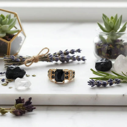 Obsidian Protection Ring - Sorceress Sanctuary Black / No11-Black / No7-Black / No10-Black / No12-Black / No6