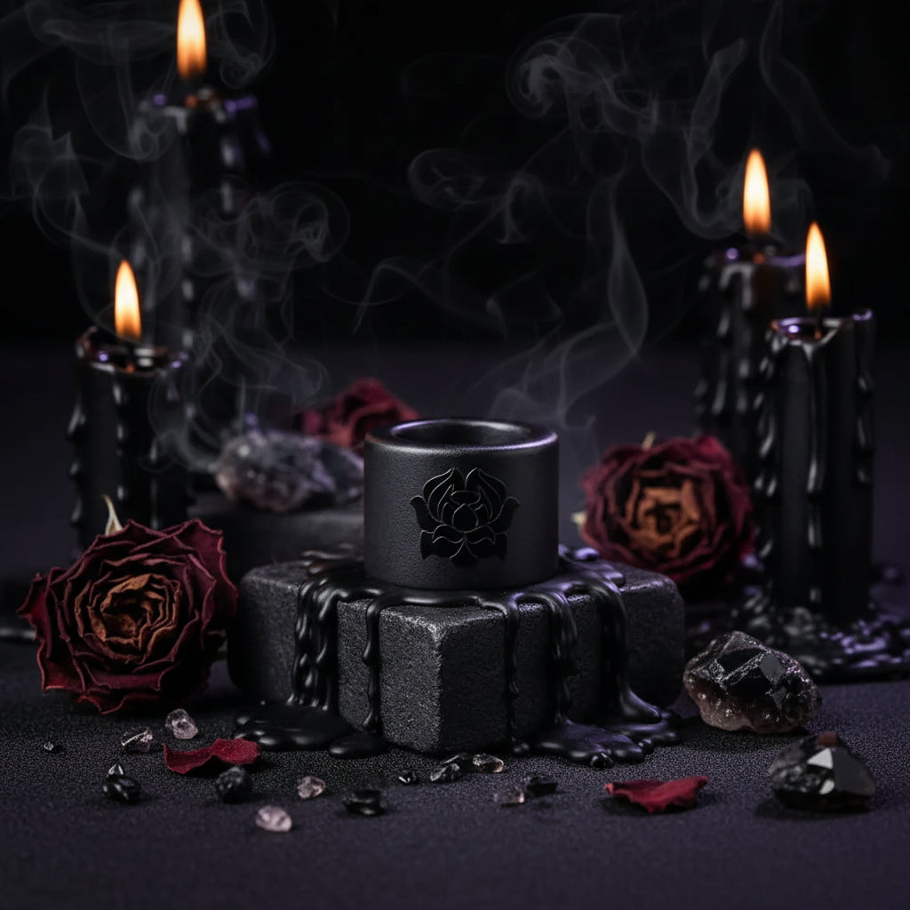 Natural Obsidian Ring for Men Sorceress Sanctuary