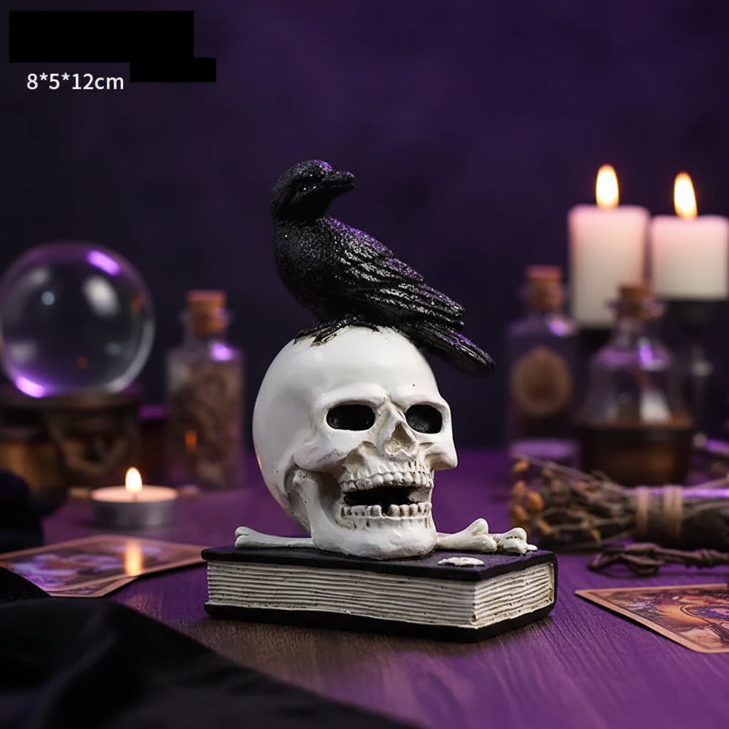 Occult Candle Holders - Sorceress Sanctuary Crow-Three No A-Three No B-Hand-Candlestick