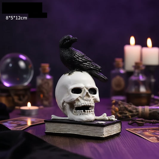Occult Candle Holders - Sorceress Sanctuary Crow-Three No A-Three No B-Hand-Candlestick