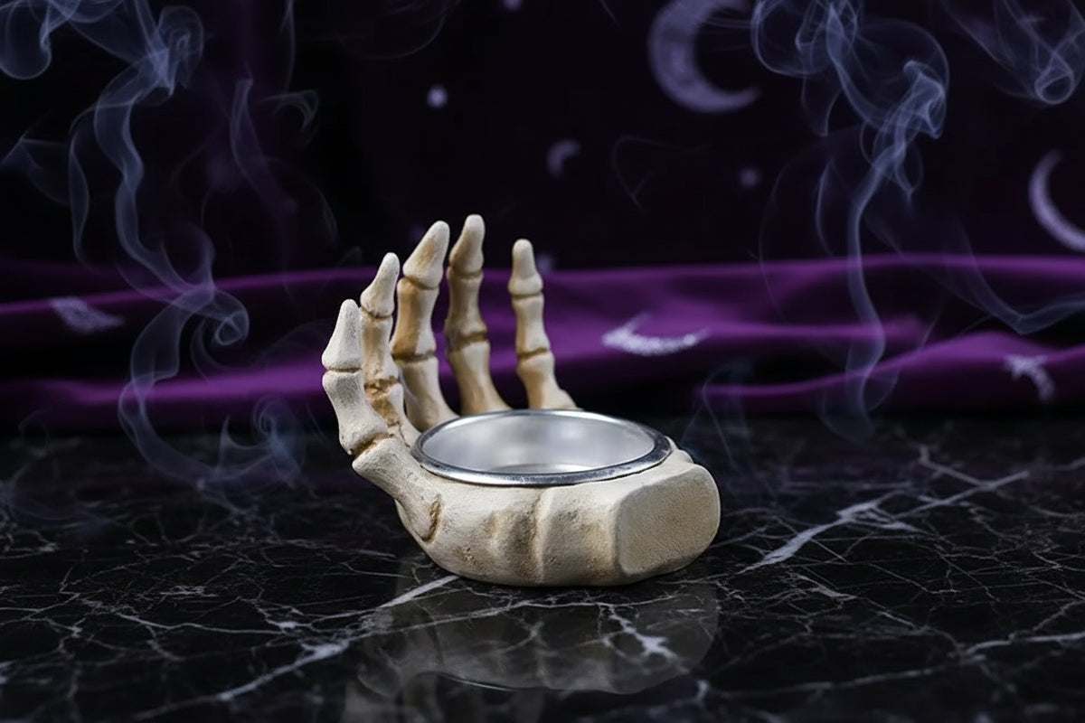 Occult Candle Holders - Sorceress Sanctuary Crow-Three No A-Three No B-Hand-Candlestick