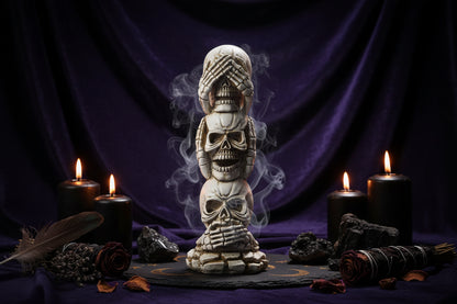 Occult Candle Holders - Sorceress Sanctuary Crow-Three No A-Three No B-Hand-Candlestick