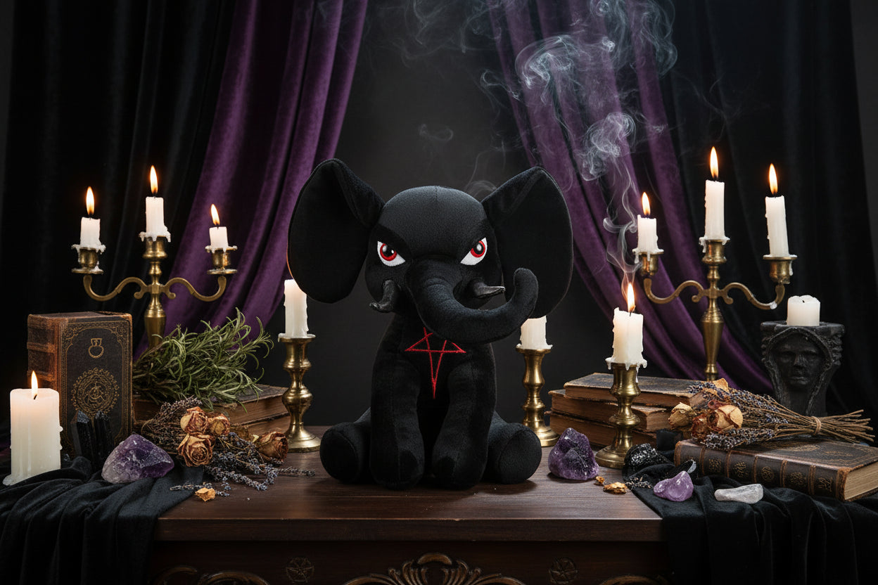 Occult Plushies - Sorceress Sanctuary Three eyed rabbit / 35cm-Elephant / 35cm-Anubis / 35cm-Beast / 35cm-Hydra / 35cm