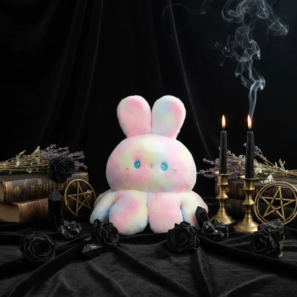 Octopus Rabbit Plush - Sorceress Sanctuary Pink And Green / 25cm-Pink And Green / 35cm-Pink And Green / 50cm-Pink And Green / 80cm-Pink Purple / 25cm